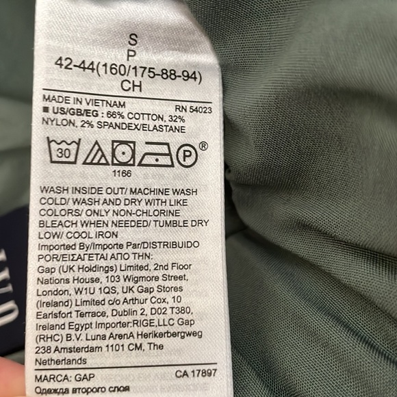 GAP HR Pull-on Tec Pants in Olive NWT - Picture 5 of 10